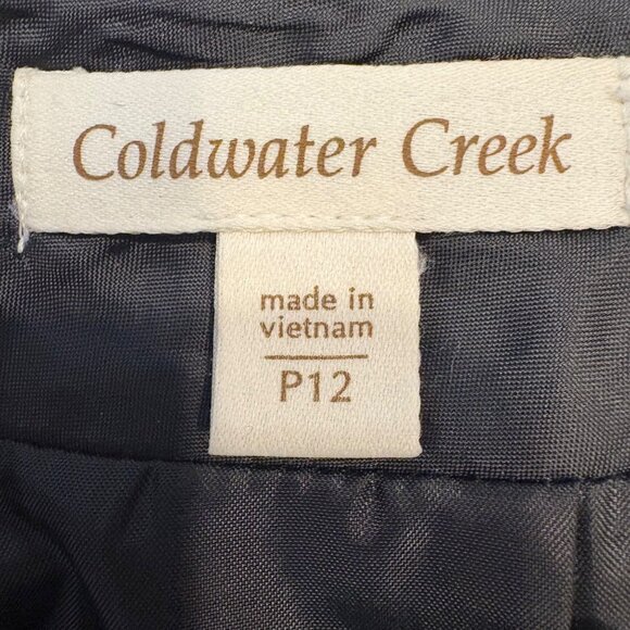 Coldwater Creek VTG Womens Tweed Shimmery Pencil Skirt P12 Academia Preppy Goth - Picture 2 of 9